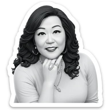 monochrome beauty with jewelry sticker