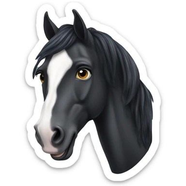 fresian horse sticker