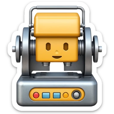 machine at the factory sticker