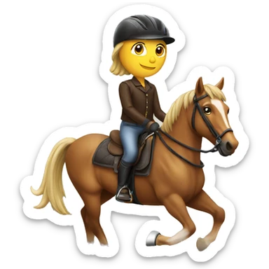 Horse with a rider sticker
