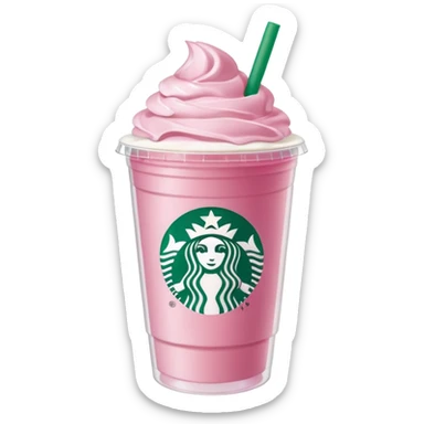 pink drink from star bucks that has the logo light pink with no whip cream sticker