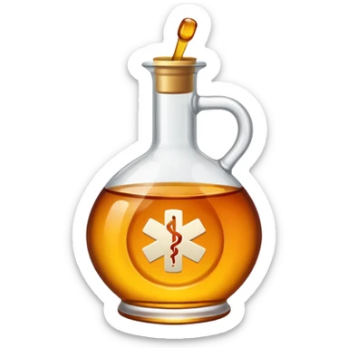 medicine syrup and (cross negative sign above these) sticker