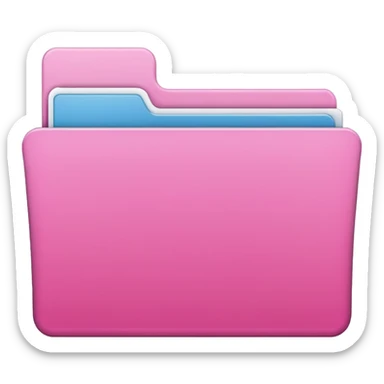 file folder pink without a face sticker