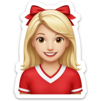 create an emoji of a cheerleader sticker