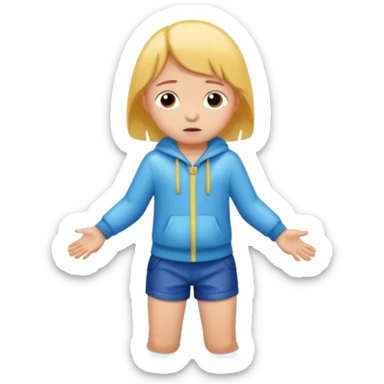 child falls in fountain its sad sticker