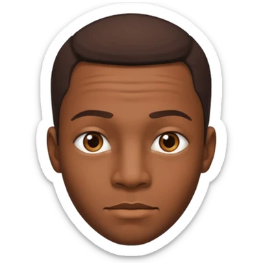 Male african american facial expressions sticker