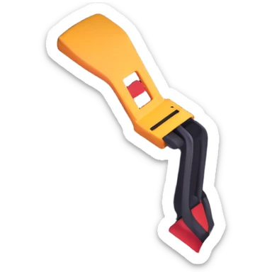 A simple 2D emoji-style illustration of a right foot pressing down on a car gas pedal. The pedal is labeled with “GO” and motion lines show acceleration. Bright, clean cartoon style with clear shapes and bold colors. sticker