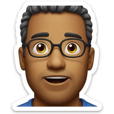 Brazilian man have a surprised  sticker