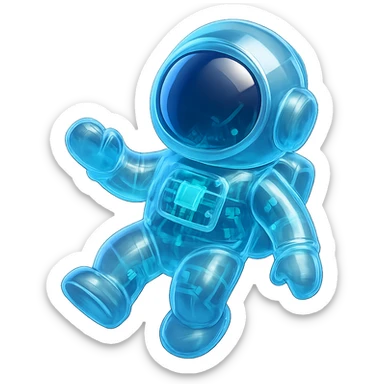 astronaut floating in space sticker