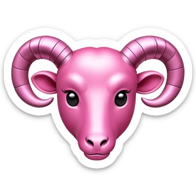 pink aries symbol ♈️ emoji sticker