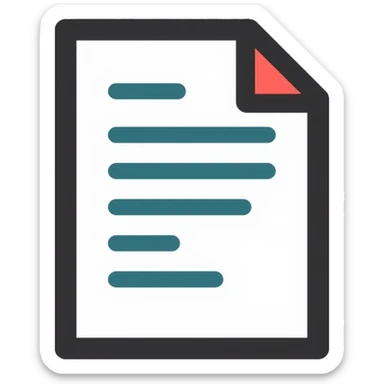 Document file icon with folded corner sticker