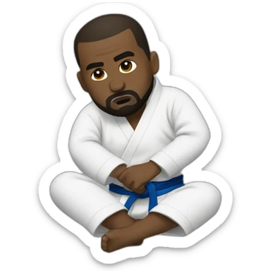Kanye doing jiu jitsu sticker