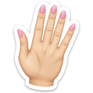 A hand emoji where your pinky finger my finger and your ring finger are sticking down but your other fingers are sticking up sticker