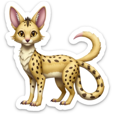Flurry furry scaly sergal-serval-possum-sphynx-mouse-sergal-fusion-animal-hybrid-creature  sticker
