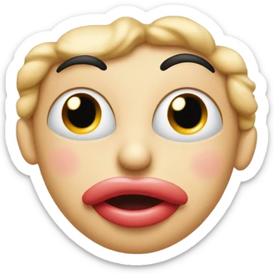 Kissing face with a wink sticker