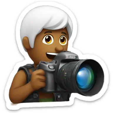 Photographer working on the computer sticker