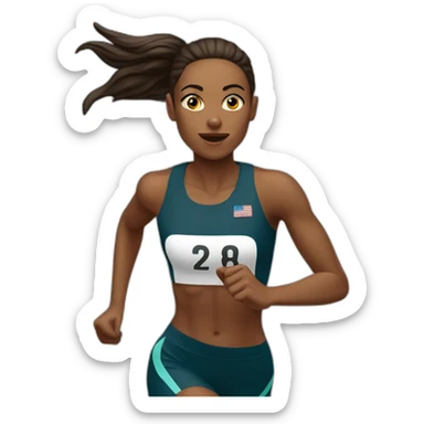 Sportswoman run  sticker