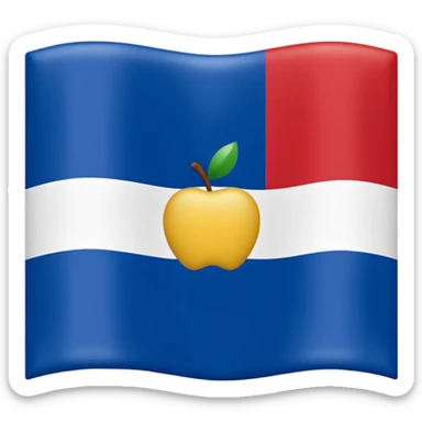 bandeira dos Açores, estilo emoji Apple, com detalhes suaves, formato quadrado, sem texto sticker