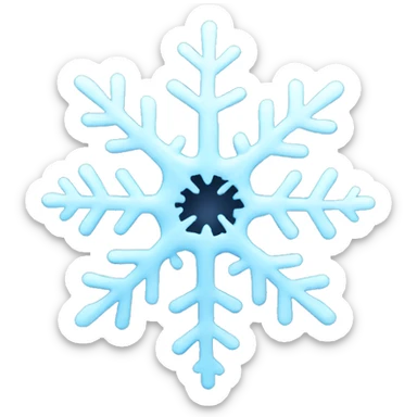 Blue snowflake sticker