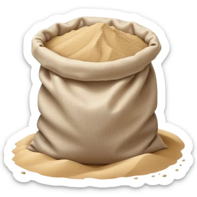 Linen Opened bag full of sand sticker