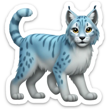 A blue lynx full body sticker