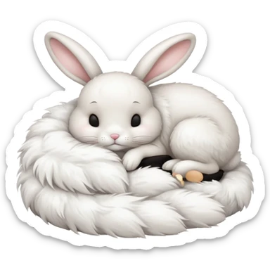 fullbody sleeping bunny  ios 16 very cute sticker