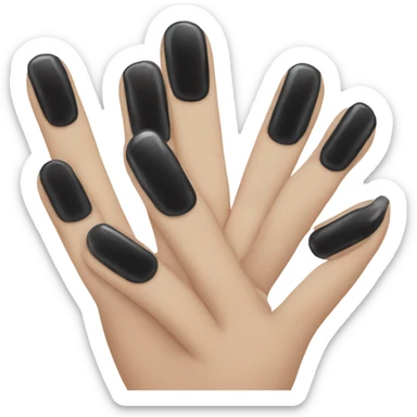 black fingernails sticker