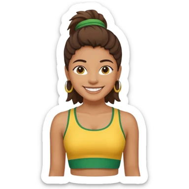 brasil crop top sticker