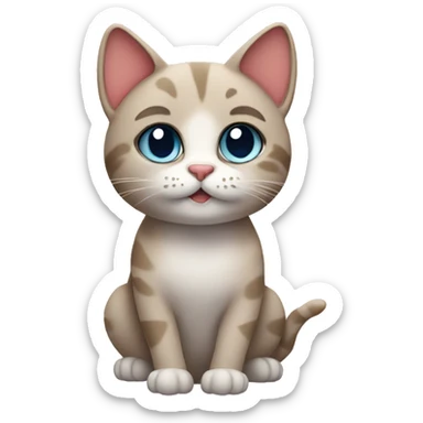 Cat with love sticker