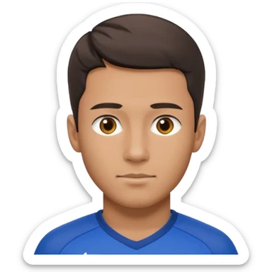 soccer player man blue jersey sticker