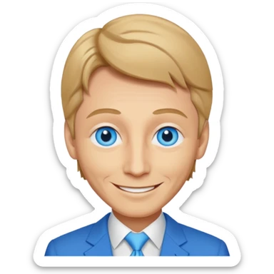 Bobby Caldwell with blue eyes sticker