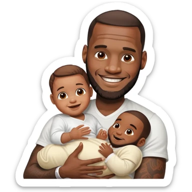 make a funny lebron with a white baby sticker