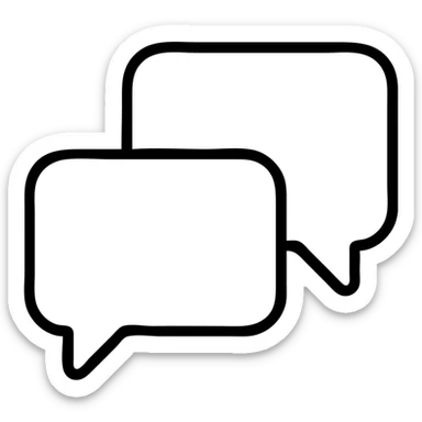 two speech bubbles sticker