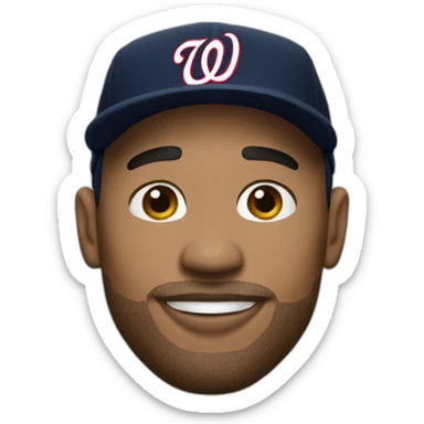 Light skinned Man with Washington nationals hat sticker