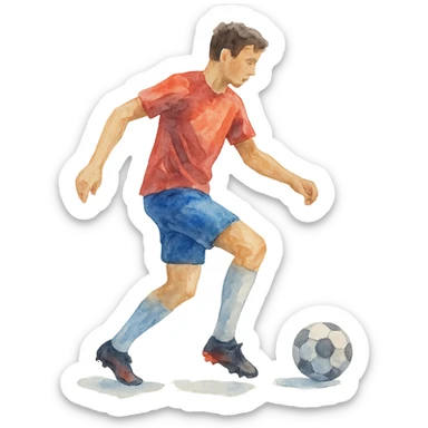 watercolor style Sport sticker