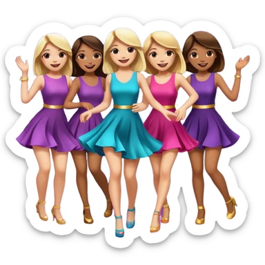 danse boite de nuit filles normales sticker