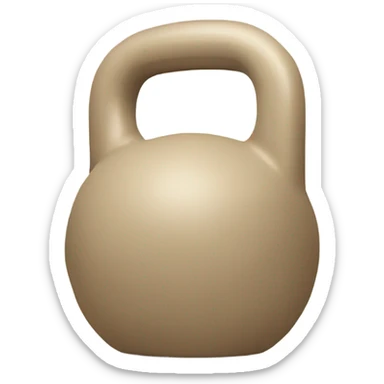 Beige kettlebell sticker