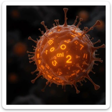 a human cell, realistic, with intricate details, professional photography style, sharp focus, studio lighting sticker