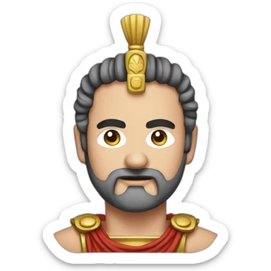 Roman emperor, pixel art sticker