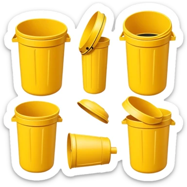 yellow trash can sticker