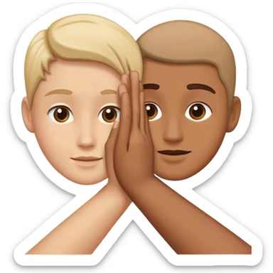 Person extending hand to another person, first step in trust building sticker