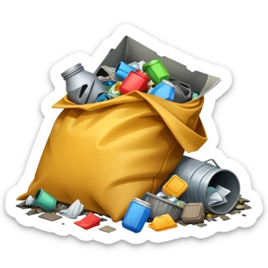 trash tiny sticker