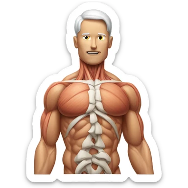 anatomical muscle sticker