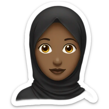 Black hijabi sticker