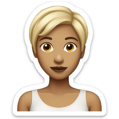Light skin girl w short hair  sticker