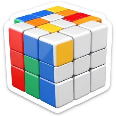 Rubix cube emoji sticker