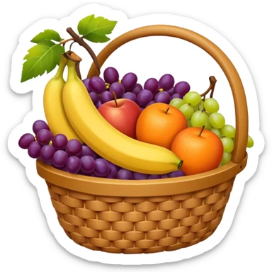 basket of 4 fruits sticker
