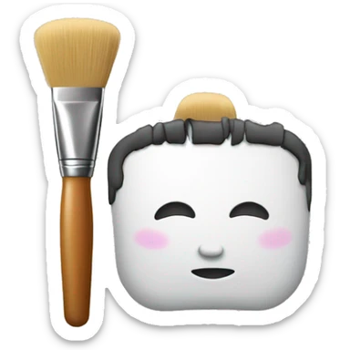 the brush is painting a film sticker