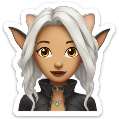 Doja cat chauve avec une araignée sticker