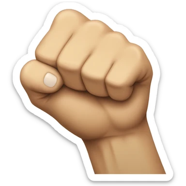 A fist with the thumb sticking out  sticker
